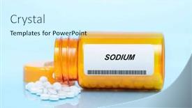  Presentation with prescription medication - Presentation consisting of sodium-drug-in-prescription-medication background and a cool aqua colored foreground