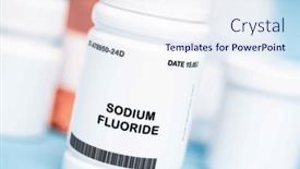  Presentation with fluoride - PPT layouts featuring sodium-fluoride-is-a-chemical background and a sky blue colored foreground