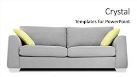  Presentation with tv show studio camera - Presentation design consisting of sofa - studio shot of a modern background and a white colored foreground