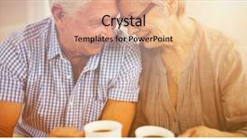  Presentation with senior living - Theme having sofa and having coffee background and a coral colored foreground