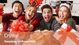  Presentation with joy - Amazing presentation theme having sofa at home giving backdrop and a coral colored foreground