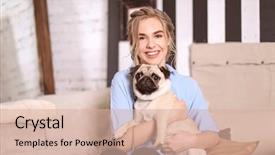  Presentation with adoption - Slides enhanced with sofa at home pet adoption background and a lemonade colored foreground