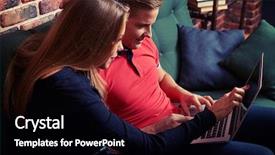  Presentation with online shopping - Slide set consisting of sofa at home spending time background and a black colored foreground