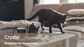  Presentation with autumn morning - Cool new PPT layouts with sofa in morning sunlight cozy backdrop and a gray colored foreground