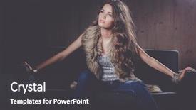  Presentation with black woman at gas station - Cool new slide set with sofa wearing a blue jeans backdrop and a dark gray colored foreground