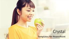  Presentation with young healthy people - Audience pleasing slide set consisting of sofa with tablet pc computer backdrop and a blonde colored foreground