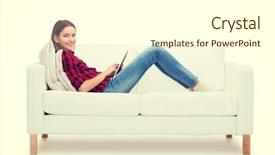  Presentation with happiness - Slides with comutication - home leisure technology and happiness background and a cream colored foreground