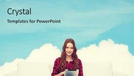  Presentation with teenage girl - Audience pleasing PPT theme consisting of comutication - home leisure technology and happiness backdrop and a arctic colored foreground