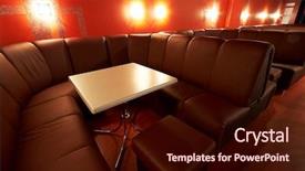 Presentation with night club - Beautiful presentation theme featuring sofas in a modern night backdrop and a wine colored foreground