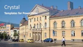  Presentation with scientific journals - Audience pleasing presentation consisting of sofia-bulgaria-august-02-2017 backdrop and a teal colored foreground