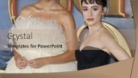  Presentation with evil - Presentation theme consisting of sofia-wylie-and-sophia-anne background and a coral colored foreground