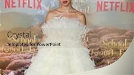  Presentation with evil - Slide deck consisting of sofia-wylie-at-the-los background and a coral colored foreground