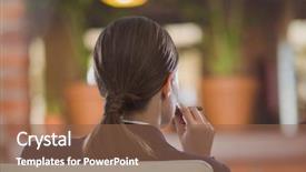  Presentation with cigar - PPT layouts with sofisticated food - businesswoman back sitting in chair background and a tawny brown colored foreground