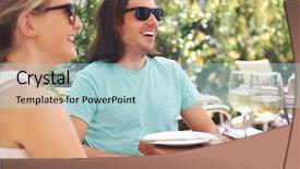  Presentation with lunch - Cool new PPT layouts with background women day or birthday backdrop and a mint green colored foreground