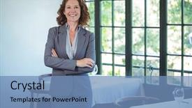  Presentation with nuclear arms - Colorful PPT theme enhanced with sofisticated food - smiling businesswoman posing with crossed backdrop and a  colored foreground