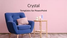  Presentation with color - Presentation enhanced with soft armchair and side table background and a lemonade colored foreground