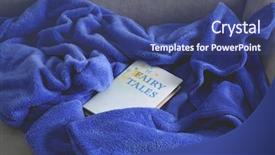  Presentation with fairy tales - PPT layouts featuring soft blanket and a book background and a ocean colored foreground