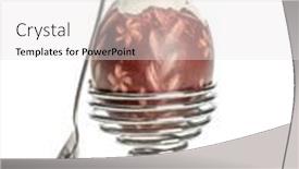  Presentation with ornament - Cool new slides with soft-boiled egg with easter ornament egg-shell in a spiral stand with tee-spoon ready for breakfast shot on white background backdrop and a white colored foreground