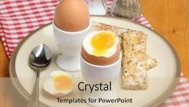  Presentation with soldiers - Slide deck featuring soft boiled egg with toast soldiers background and a soft green colored foreground