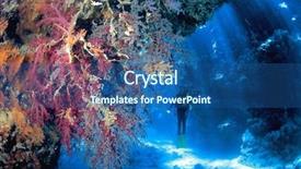 Presentation with coral reef - Presentation enhanced with soft corals and diver background and a ocean colored foreground