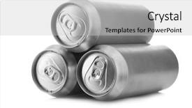  Presentation with beer - PPT theme having soft drink cans - aluminum beer can isolated background and a light gray colored foreground