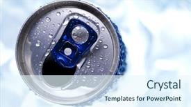  Presentation with beverage soya milk - Beautiful slides featuring soft drink cans - aluminum beverage can tin backdrop and a  colored foreground
