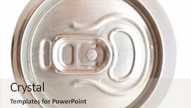  Presentation with blank whiteboard isolated on white - PPT theme featuring soft drink cans - beer can top view isolated background and a  colored foreground