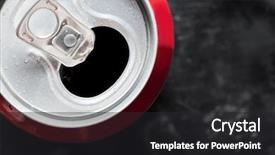  Presentation with soft drink - Audience pleasing slide set consisting of soft drink cans - cold cola can top close backdrop and a dark gray colored foreground
