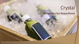  Presentation with can beverage - Amazing slide deck having soft drink cans - iced beverage in wood box backdrop and a  colored foreground