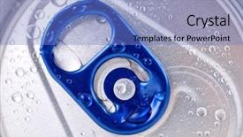  Presentation with soft drink - Slides consisting of soft drink cans - photo of the can closeup background and a teal colored foreground