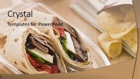  Presentation with soft drink - Beautiful slides featuring soft drink cans - steak cheese red pepper backdrop and a soft green colored foreground