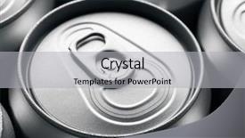  Presentation with soda - Presentation featuring soft drink cans - unopened soda can background and a  colored foreground