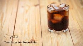  Presentation with soft drink - Colorful presentation enhanced with soft drink on a wooden background backdrop and a lemonade colored foreground