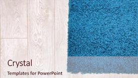  Presentation with carpet - Colorful slide deck enhanced with soft edge - beautiful blue carpet on wooden backdrop and a  colored foreground