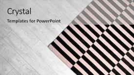  Presentation with black and white film strip - Beautiful PPT layouts featuring soft edge - black and white striped carpet backdrop and a  colored foreground
