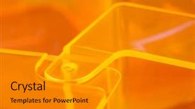  Presentation with orange abstract - Beautiful theme featuring soft edge - orange acrylic or plastic hinge backdrop and a gray colored foreground