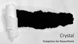  Presentation with torn paper - Audience pleasing presentation theme consisting of soft edge - torn white paper with space backdrop and a light gray colored foreground
