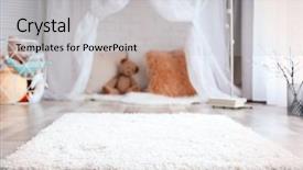  Presentation with foster care child - Beautiful PPT theme featuring soft fluffy carpet in child backdrop and a light gray colored foreground