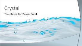  Presentation with abstract water drops - PPT theme having soft-focus-abstract-blue-water background and a white colored foreground