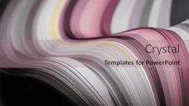  Presentation with rainbow wave - PPT theme enhanced with soft-focus-blur-art-color and a coral colored foreground