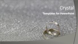  Presentation with focus - Amazing theme having silver rings on gray glitter backdrop and a gray colored foreground