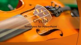  Presentation with focus - Amazing PPT layouts having soft-focus-of-classic-violin backdrop and a gold colored foreground