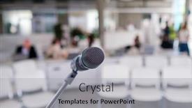  Presentation with empty stage - Presentation design having soft-focus-of-stand background and a light gray colored foreground