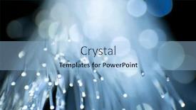  Presentation with network cable - Presentation theme consisting of soft-focus-optical-fiber-network background and a light blue colored foreground