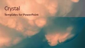  Presentation with storm - Cool new PPT theme with soft focus storm cloud formation backdrop and a coral colored foreground