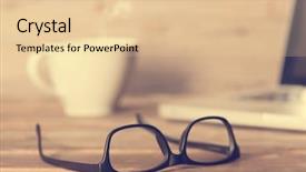  Presentation with hot work - Colorful slide deck enhanced with soft focus wooden work table backdrop and a lemonade colored foreground