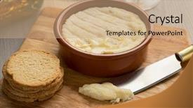  Presentation with cow milk - Amazing PPT layouts having soft french saint marcellin cheese backdrop and a  colored foreground