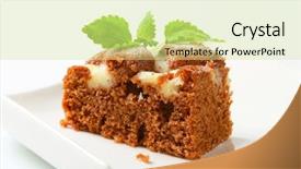  Presentation with gingerbread - Cool new PPT theme with soft gingerbread cake with cream cheese backdrop and a soft green colored foreground