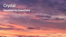  Presentation with beautiful midnight sun over - Theme with soft light horizon - beautiful sunset skyline background and a violet colored foreground