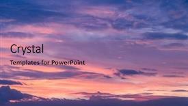  Presentation with horizon - Slide deck having soft light horizon - beautiful sunset skyline background and a coral colored foreground